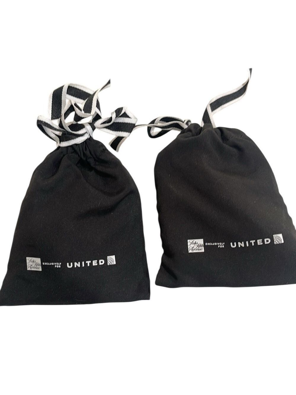 NWT Saks Fifth Avenue x United Cowshed Travel Amenities Drawstring Bag Set of 2